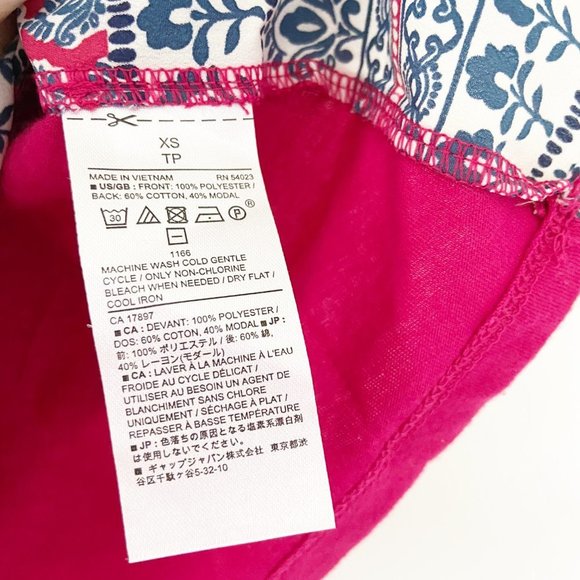 Banana Republic Pink Ikat Printed Sleeveless Top - Picture 4 of 5